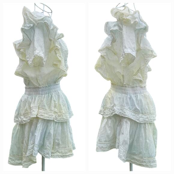 Love Shack Fancy Natasha Dress Lily Pond Hand Dye size P - Picture 3 of 8